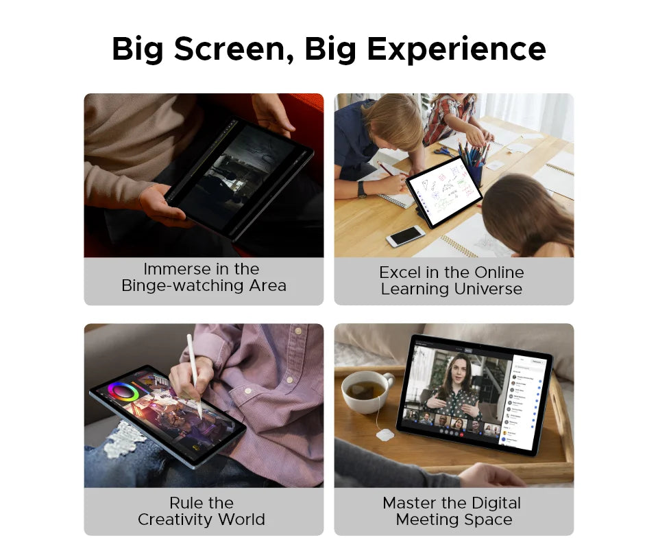 DOOGEE U11 Android 15 Tablet 11" Ultra-clear 90Hz Display 16GB(4+12) 128GB 8580mAh Battery Unisoc T606 octa-core Dual Speaker