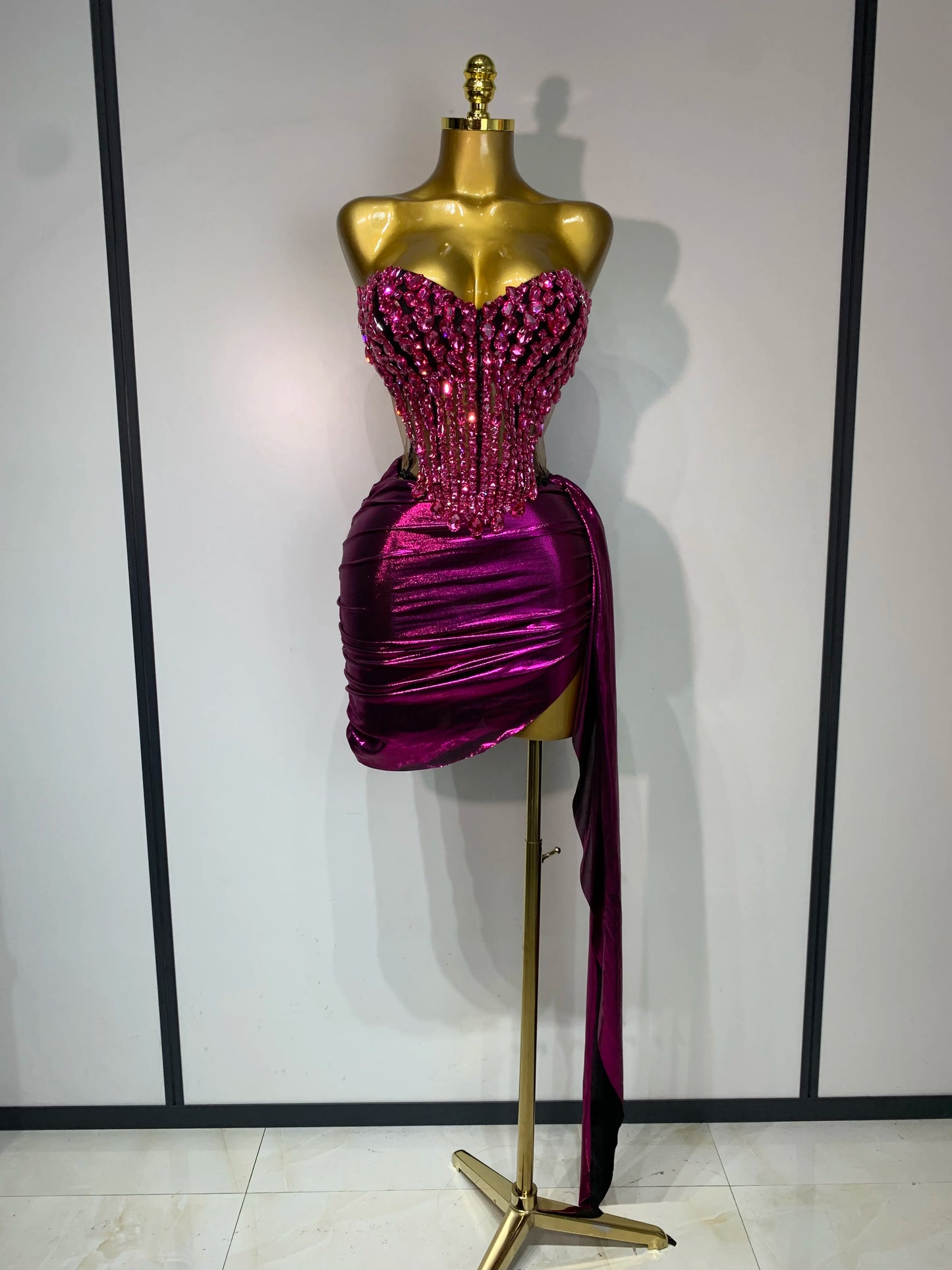 Luxury Birthday Party Celebration Dress Singer Dancer Stage Perform Clothing Drag Queen Costume Evening Party Nightclub Outfit