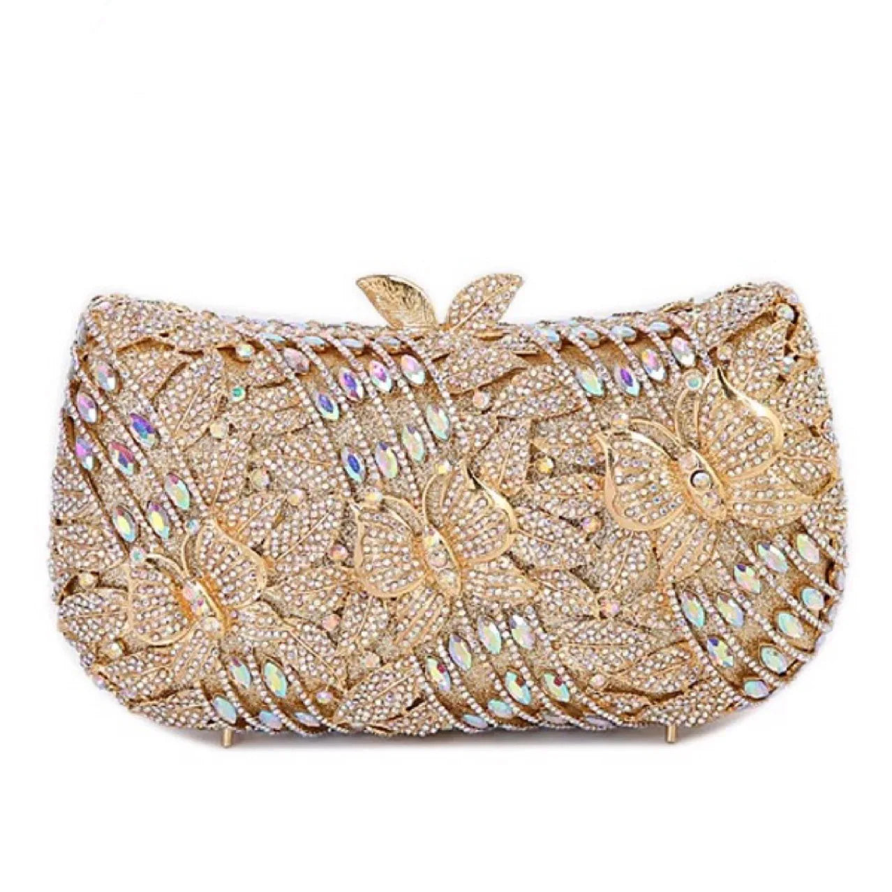 Hollow Out Women Evening Bag Gold Crystal Banquet Handbag Luxury Diamond Clutch Purse Wedding Bride Bags Elegant Dinner Bag