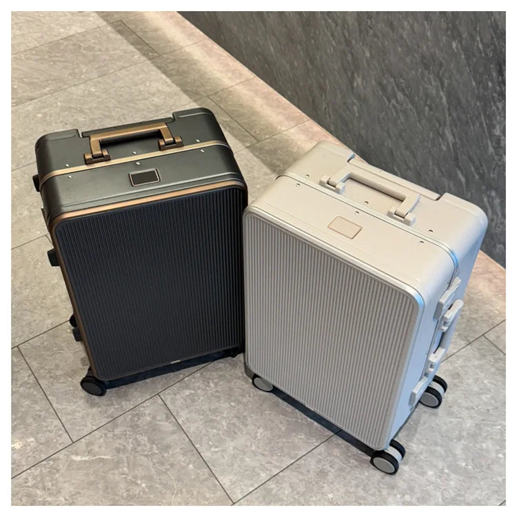Sturdy Aluminium Frame Suitcase 28 inch Large Size Drop-resistant Trolley Case Business Suitcase 20 inch Boarding Box TSA lock