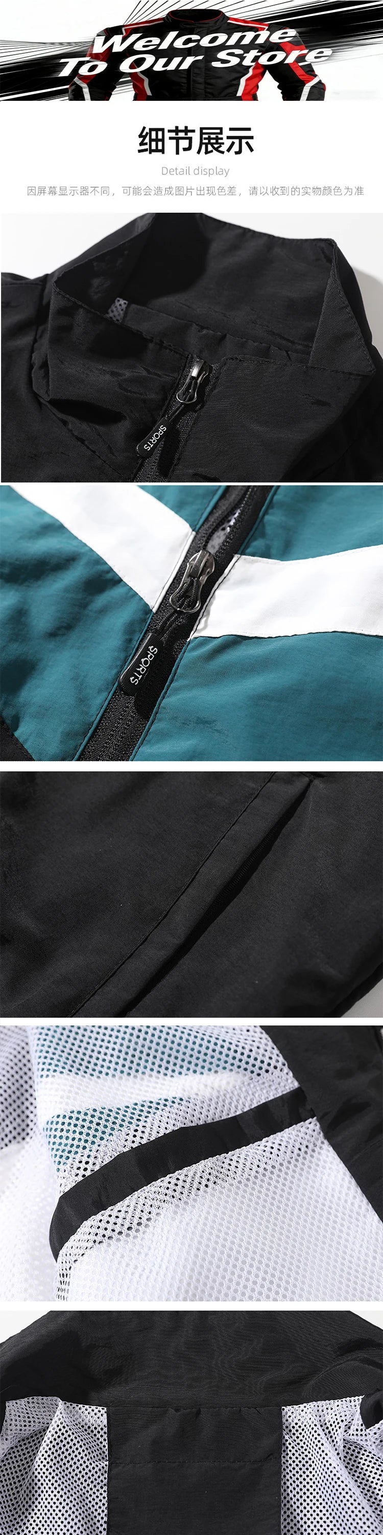 2026 New Skechers Men's Autumn Jacket Set with Fashionable Stripes and Plaid Collar, Spring-Autumn Sporty Casual Windproof Jacke