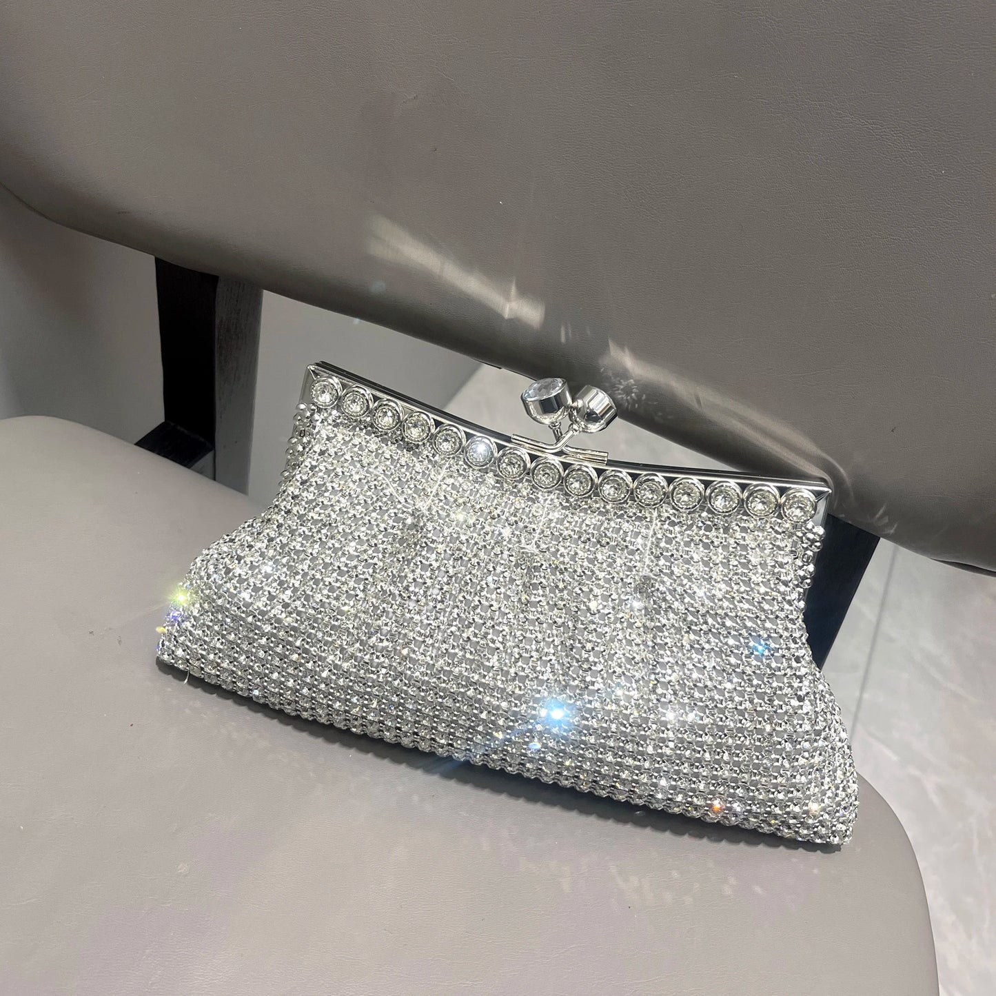 Handle Rhinestones Evening clutch Bag Purses and handbag luxury Designer shiny Crystal Clutch purse bucket bag shoulder bags