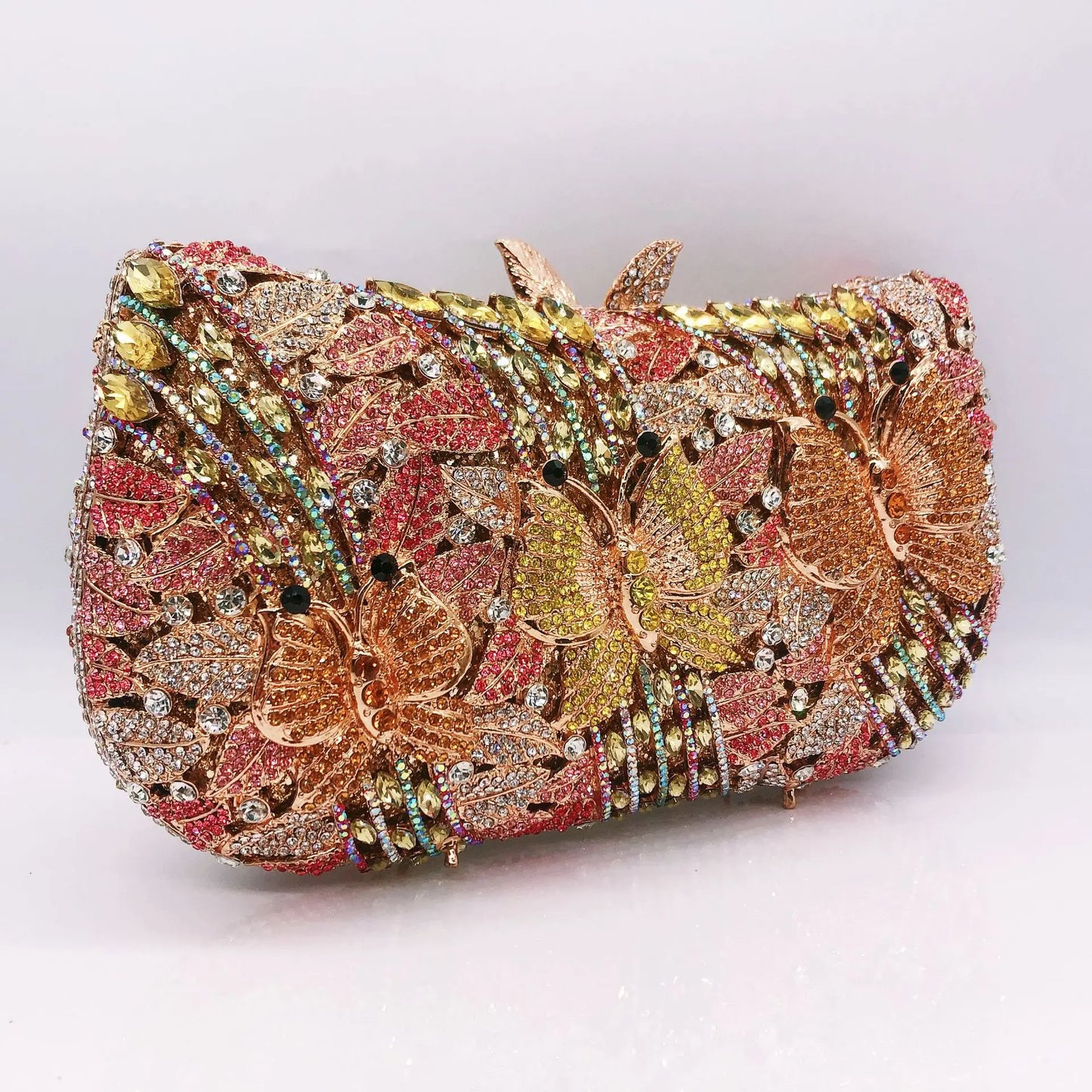 Hollow Out Women Evening Bag Gold Crystal Banquet Handbag Luxury Diamond Clutch Purse Wedding Bride Bags Elegant Dinner Bag