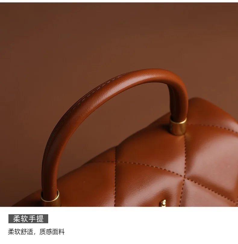 2025 new high-end diamond grid handbag fashion chain versatile shoulder crossbody bag