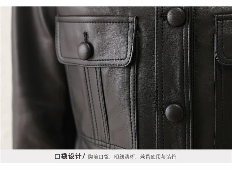 Lapel PU Leather Jacket Women 2026Spring Autumn New Coat Fashion Locomotive Goddess Overcoat High Quality Short Outerwear Female