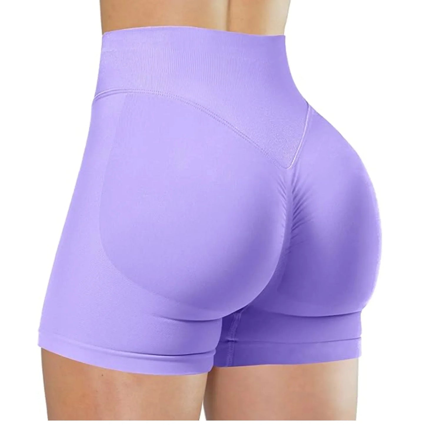 Seamless Women's Gym Yoga Exercise Pants High Waist Peach Hip Solid Color Tight Sexy Shorts Fitness Leggings