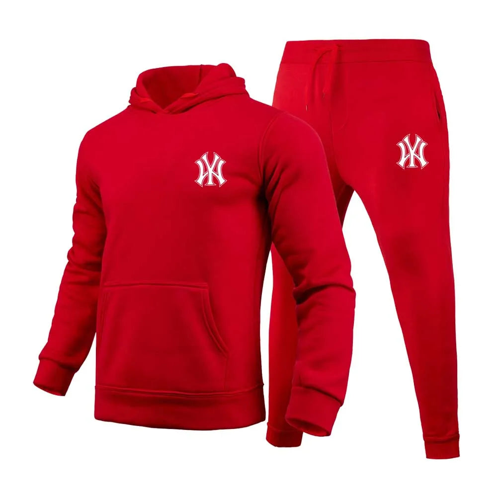 Sportswear, hoodies, drawstring pants, men's sports hoodies, running sportswear for autumn and winter