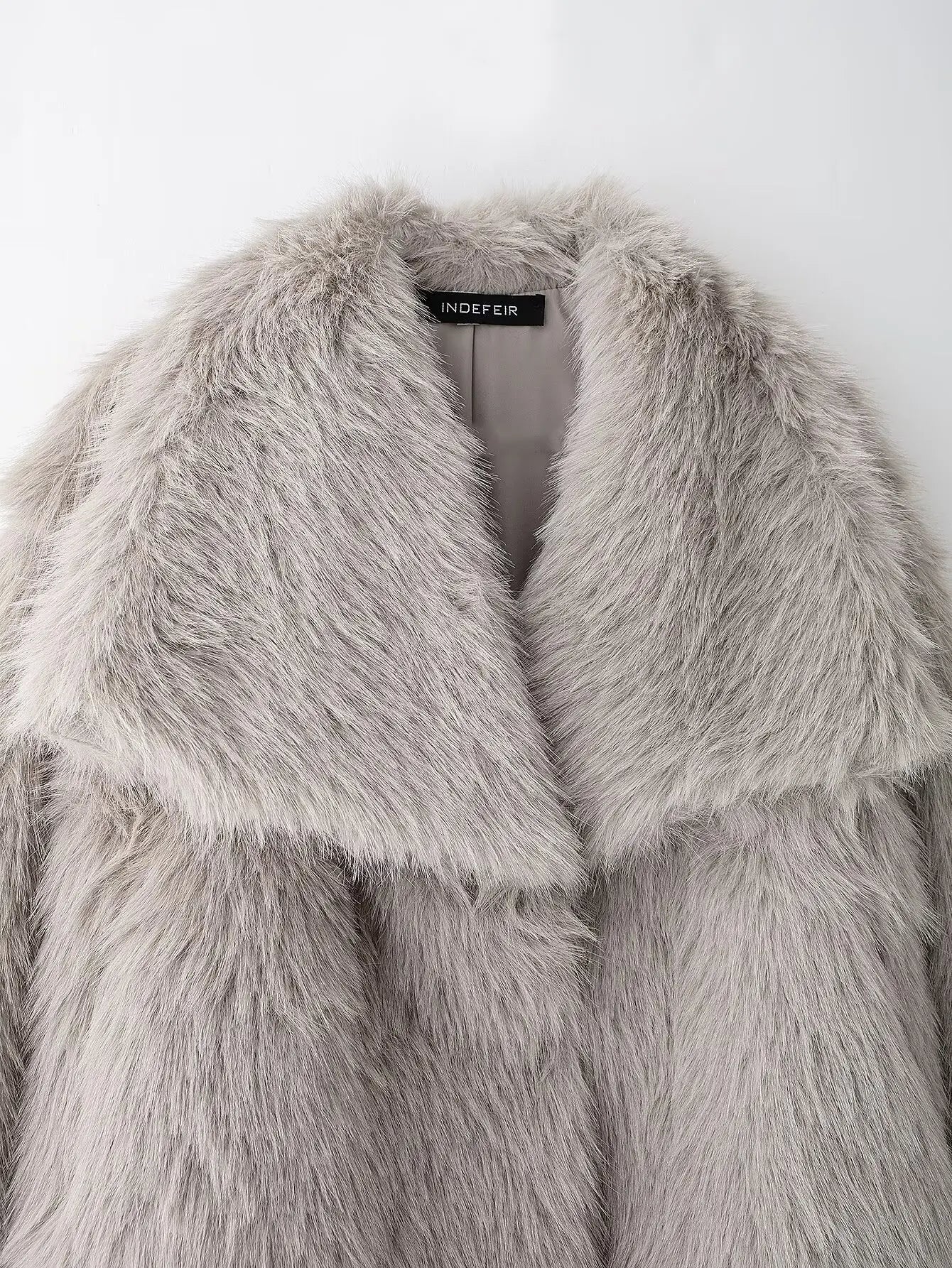 HH 2025 Winter Coats For Women New Artificial Fur Effect Loose Cropped Coat Female Versatile Streetwear Women's Cardigan