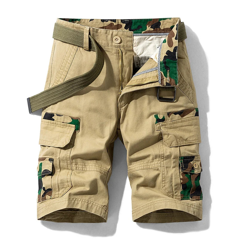 New Summer Men Cargo Camouflage Shorts Mens Cotton Beach Multi Pocket Shorts Man Spring Casual Joggers Shorts Male Dropshipping