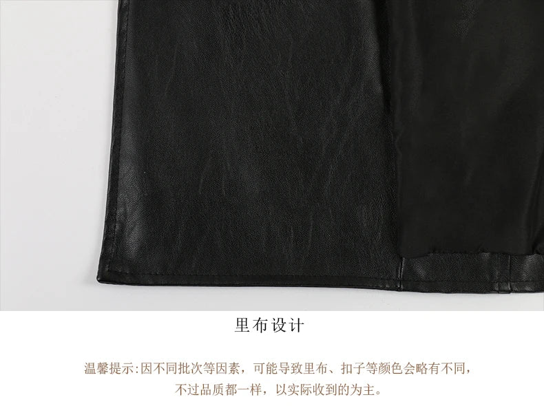 Nerazzurri Spring Autumn Long Black Stretchy Velvet Patchwork Pu Leather Coat Women with Double Belt Luxury Designer Clothes