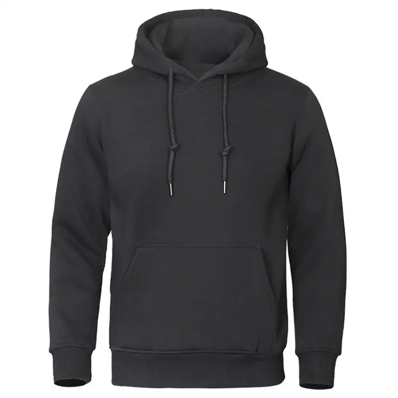 Winter Solid Color Men Hoodies Fleece Warm Mens Sweatshirt Fashion Men Fleece Warm  Sweatshirt