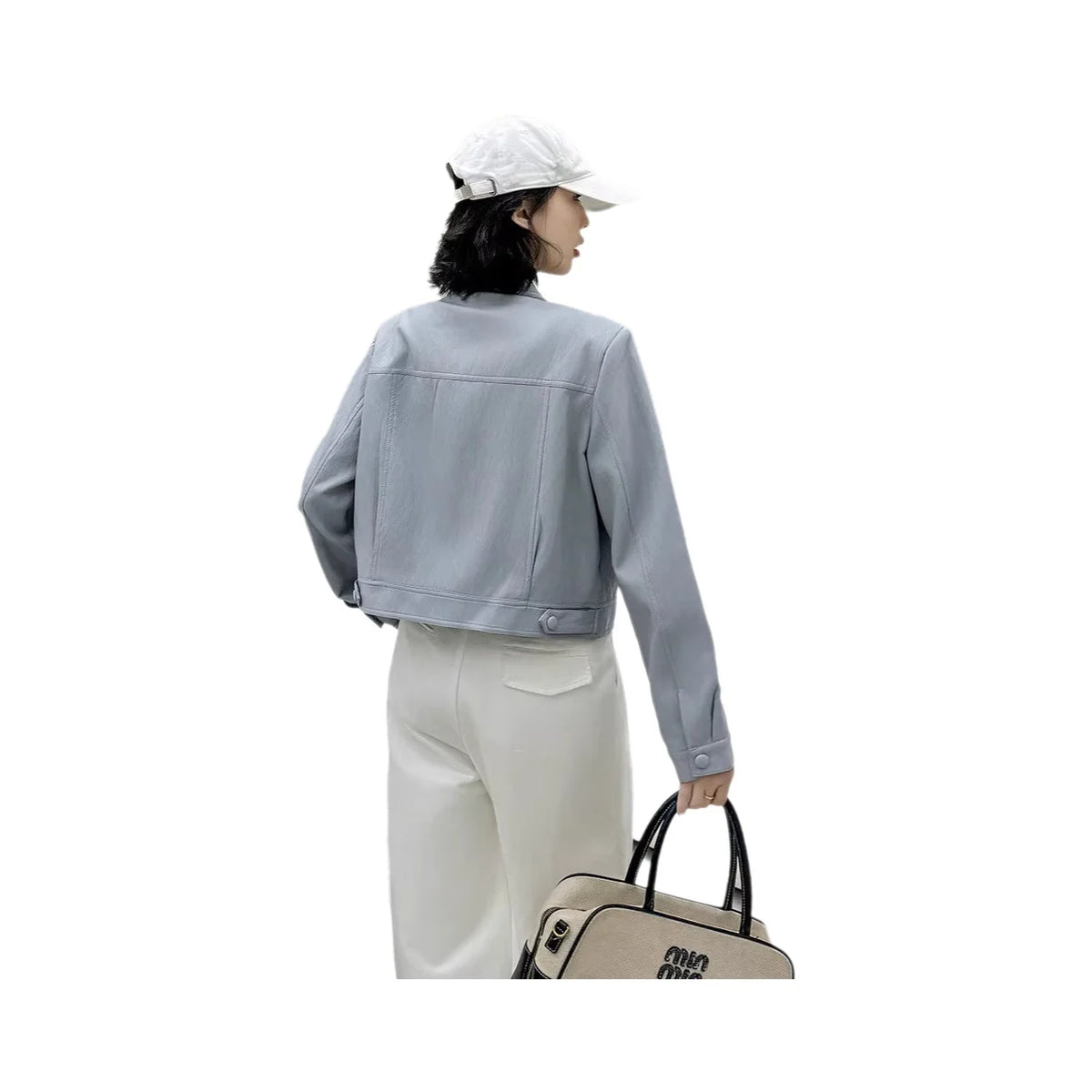 Fashionable Short PU Leather Jacket Women's Loose Slimming Biker Style Spring Autumn New Arrival Korean Version Casual Coat