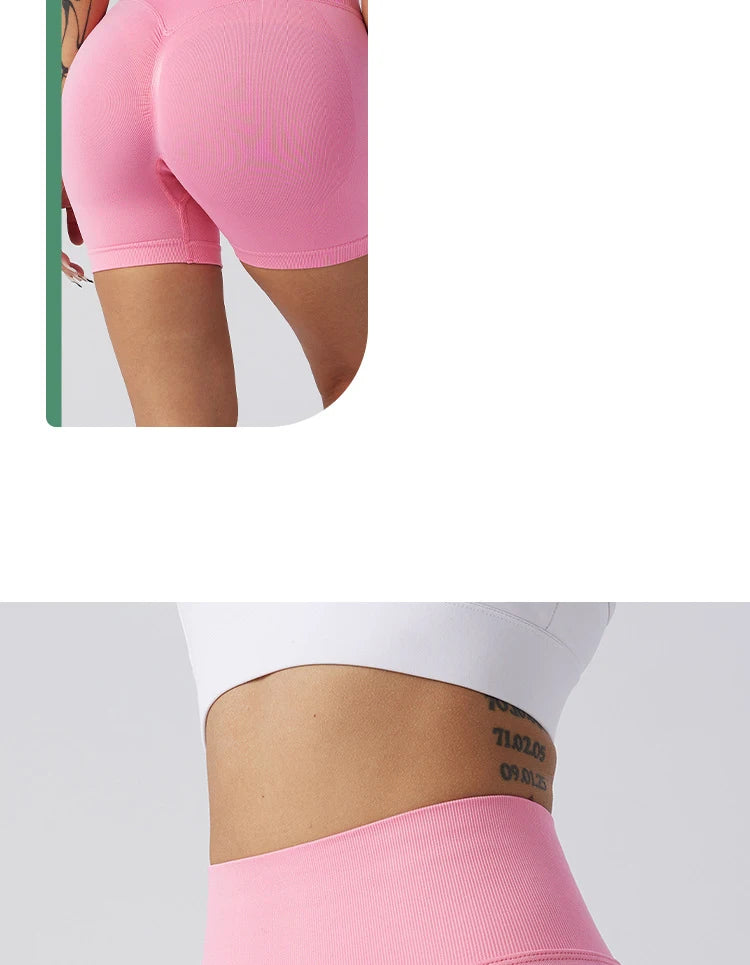 BIVIGAOS Summer High Waist Push Up Fitness Mini Shorts Women's Sexy Sport Short Leggings Peach Butt Lifter Biker Shorts