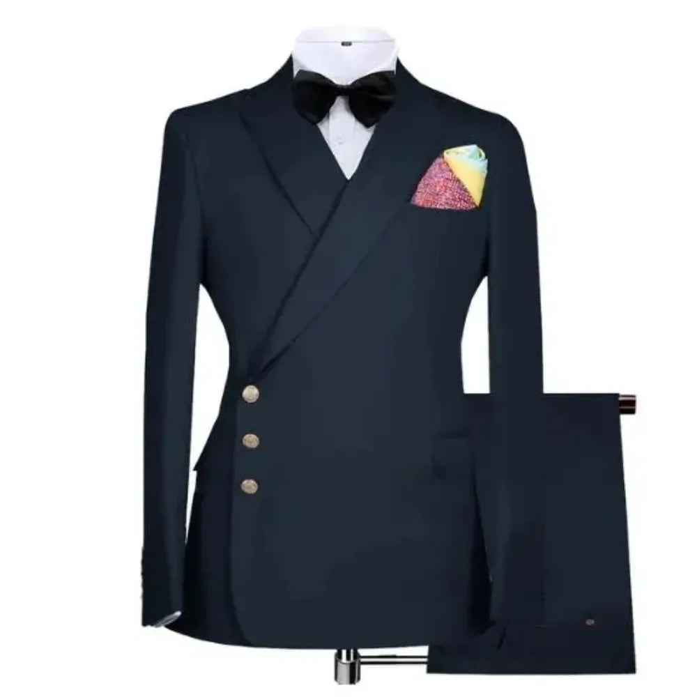 Formal Men Suits Spacial Design 3 Buttons Blazer Pants Business Wedding Groom Prom Tailored Made Suits For Men