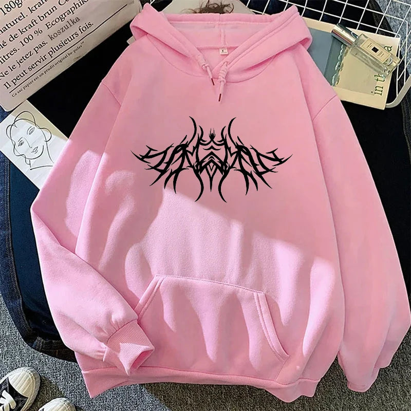 2026 New Arrival Women's Sweatshirts Y2K Style Hooded Long Sleeve Pullover Urban Casual Fashion Loose Hoodies Streetwear