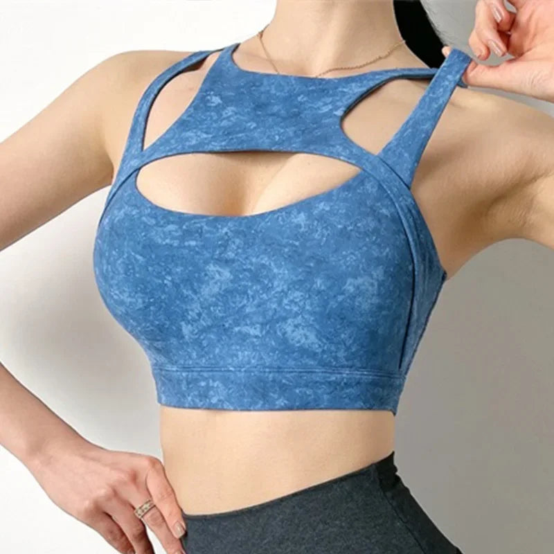 Cloud Hide Super Sexy Women Sports Bra Fitness Yoga Crop Tank Top Underwear Athletic Vest Shockproof Shirt Running Sportswear