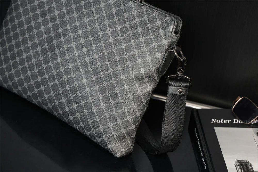 Luxury Business Handbags Men Briefcase Fashion Print Handbag Men Crossbody Messenger Bag Laptop Bag Male Top-Handle Bags Totes