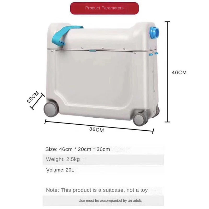 Children's Luggage Can Lie Down Can Sit Can Ride Multi Purpose Child Cabin Suitcase ABS Multifunctional Baby Traveller's Bed