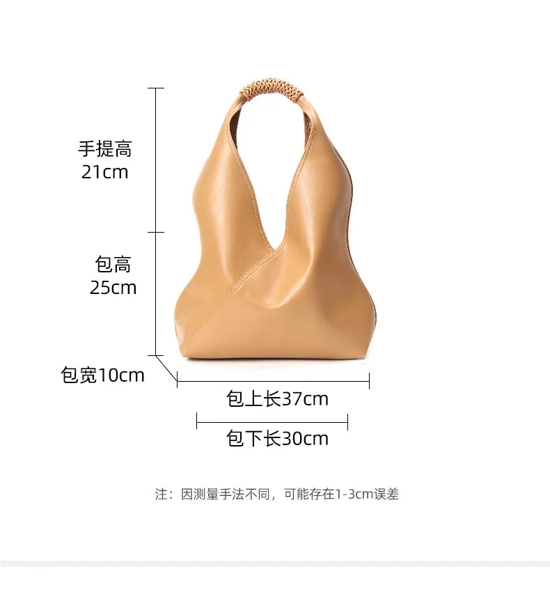 YANATARI Female Genuine Leather Bag Large Capacity Handbags Shoulder Bag Big Tote Bags for Women Shopping Bag Large Luxury Bag