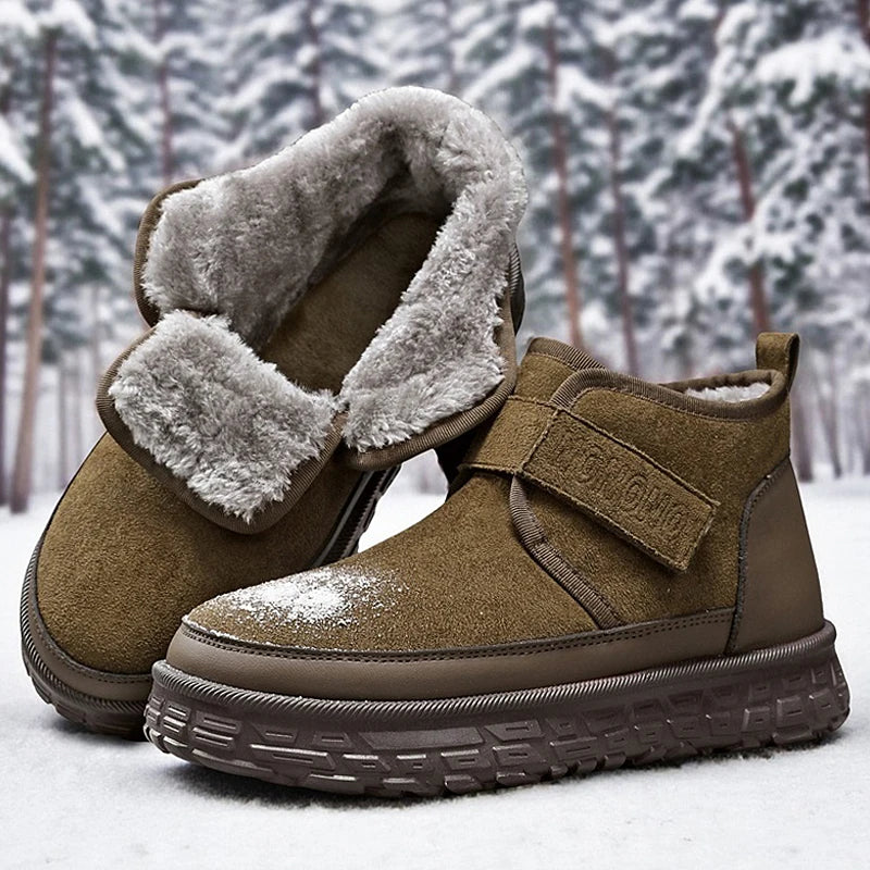 Mens Winter Snow Boots High Top Warm Comfortable Slip Resistant Shoes for Cold Weather
