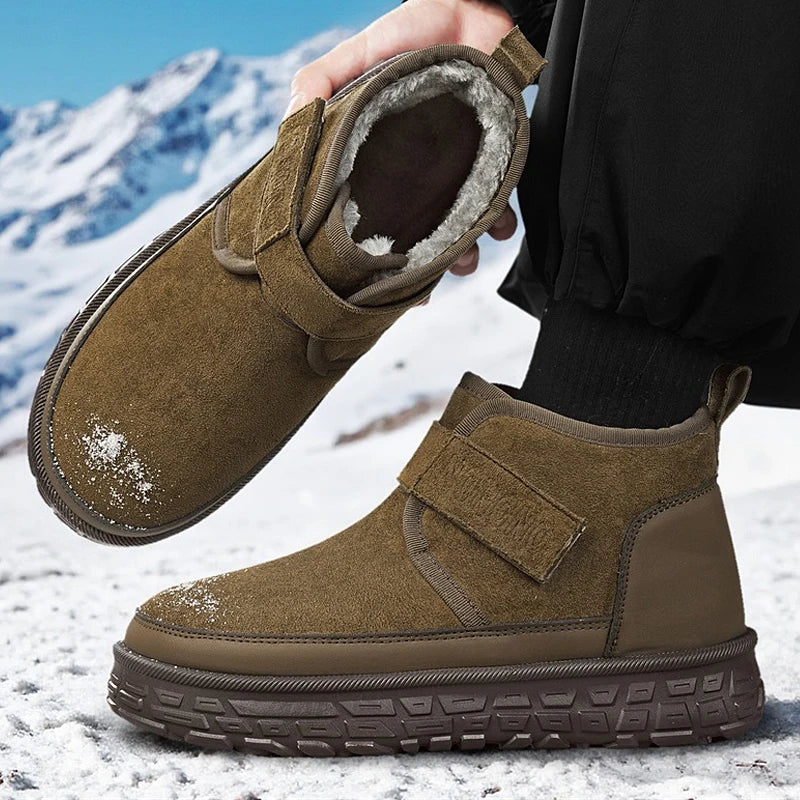 Mens Winter Snow Boots High Top Warm Comfortable Slip Resistant Shoes for Cold Weather