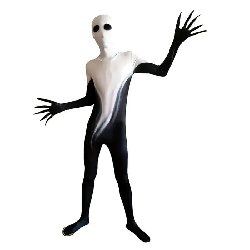 Cartoon Printed Spooky Ghosts and Goblins Jumpsuit Halloween Horror Grim Reaper Child Costume Adult Child Cosplay Mask Dress Up