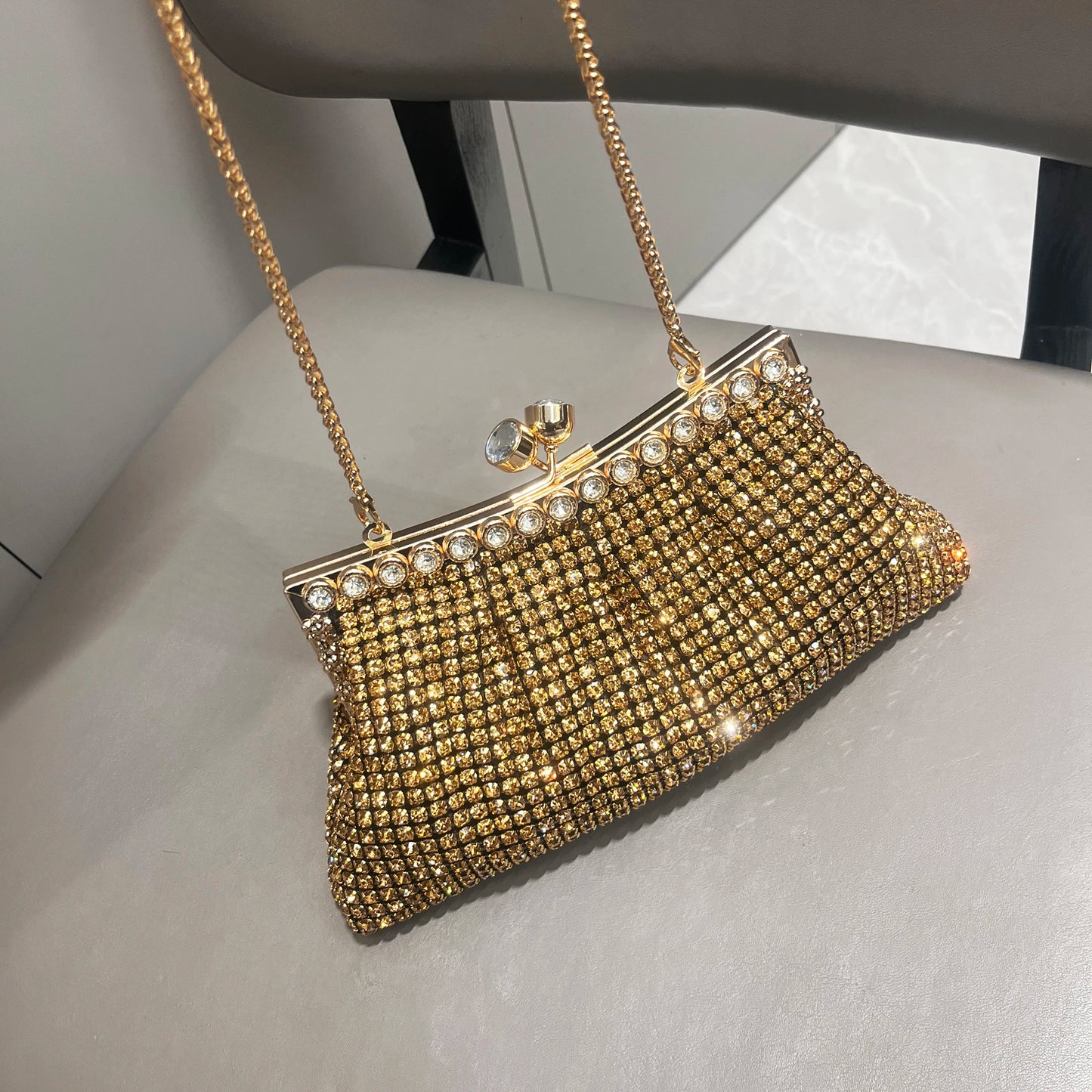 Handle Rhinestones Evening clutch Bag Purses and handbag luxury Designer shiny Crystal Clutch purse bucket bag shoulder bags