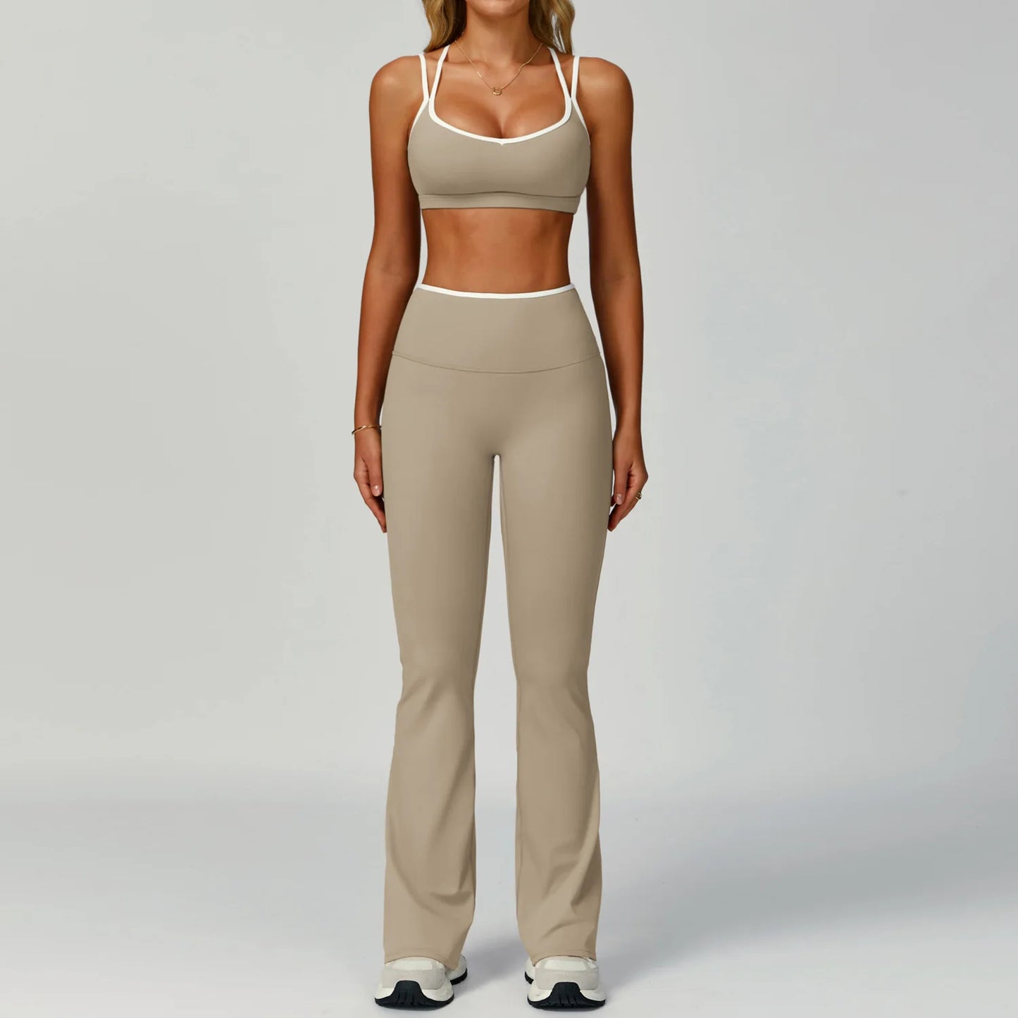 Gym Tracksuit Yoga Set 2 Pieces Workout Outfits Fitness Sportswear High Waist Leggings Sports Bra Athletic Wear Women Clothes