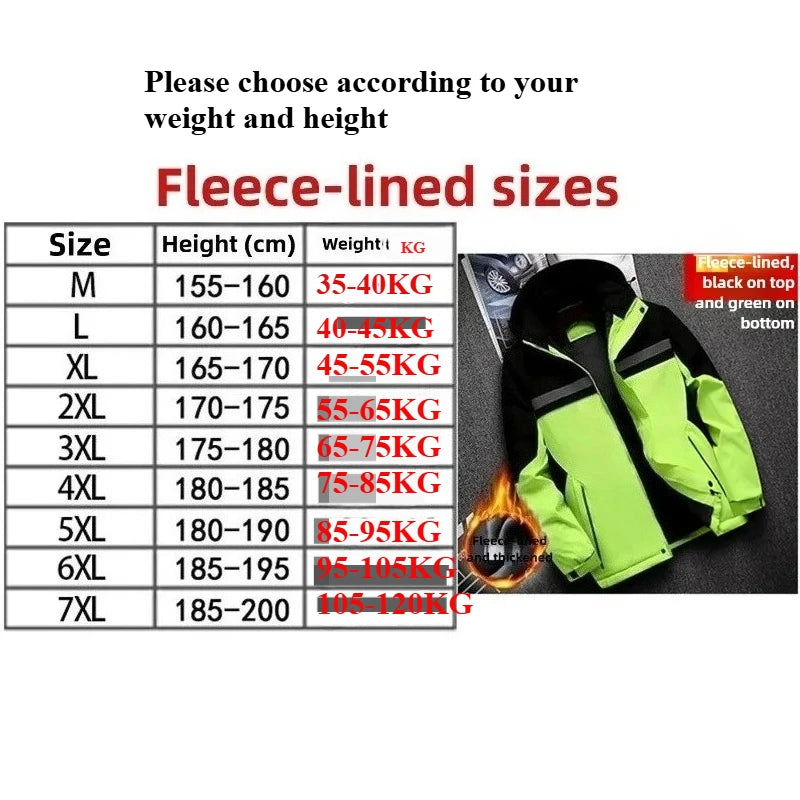 New Winter Work Jacket, Waterproof Windproof Reflective Thermal Coat with Fleece Lining, Stain Resistant Outdoor