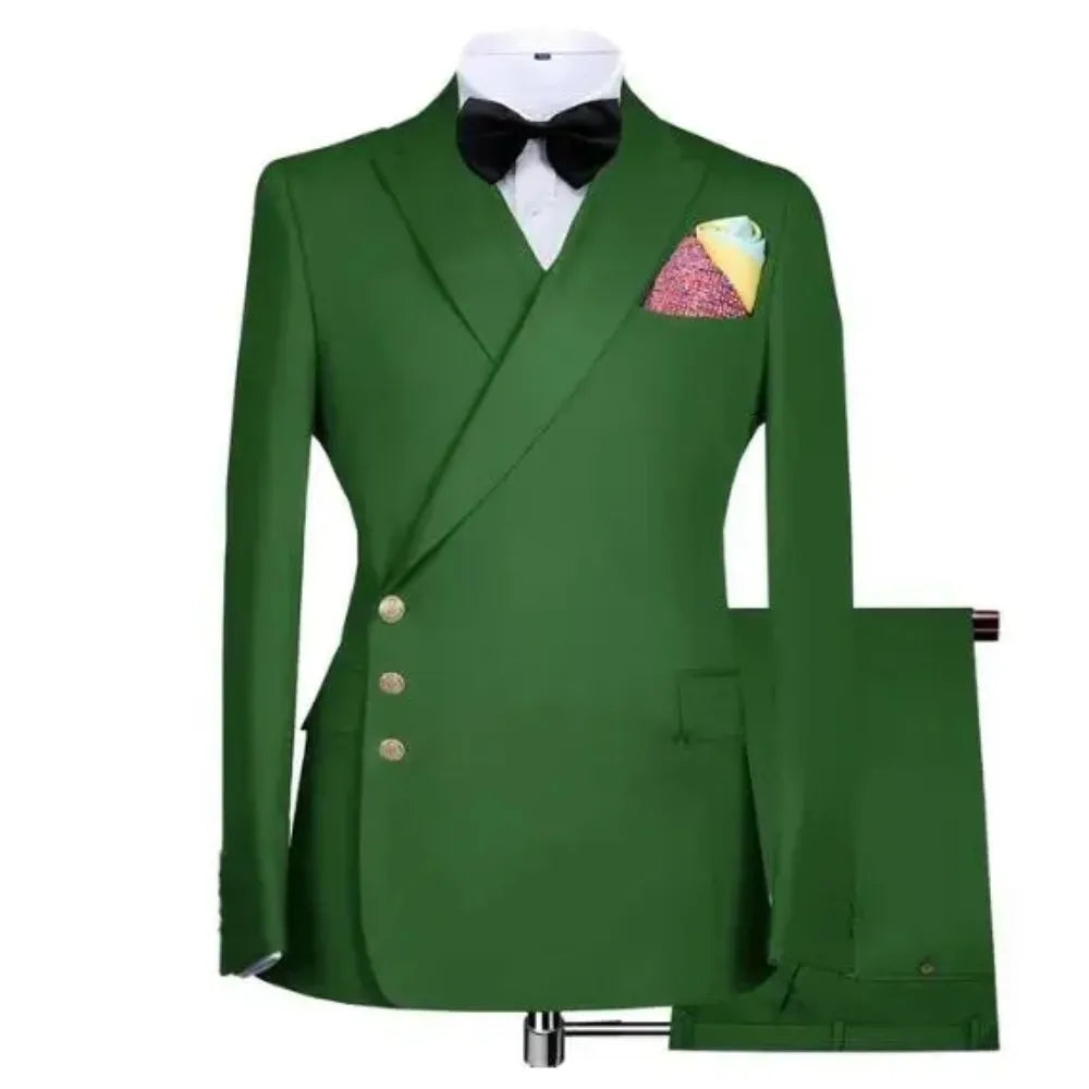 Formal Men Suits Spacial Design 3 Buttons Blazer Pants Business Wedding Groom Prom Tailored Made Suits For Men