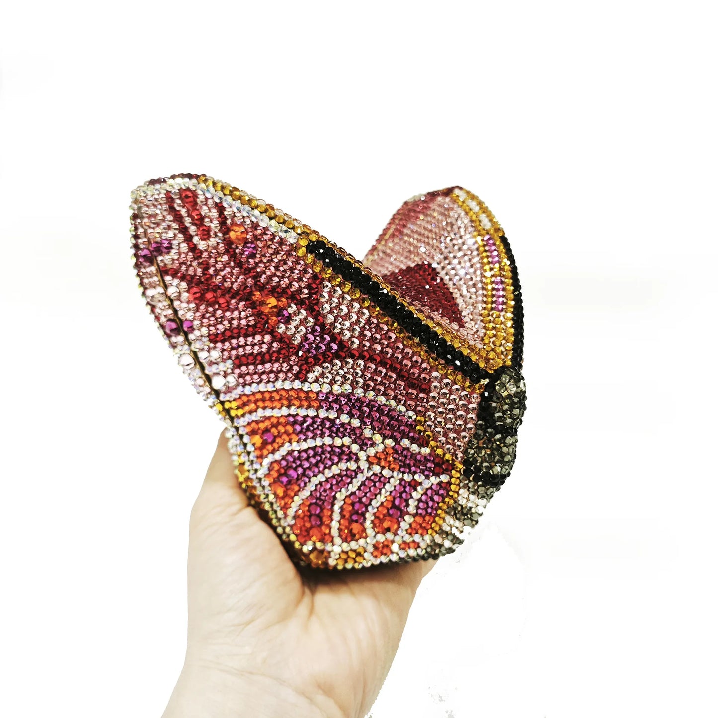 Women Butterfly Diamonds Evening Clutch Purse Luxury Metal Gems Evening Bags Dinner Party Handbag and Purses Bridal Crystals Bag