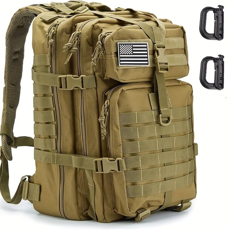 Outdoor Tactical Men's Backpack, 50L Camouflage Waterproof Sports Assault Backpack, Camping and Mountaineering Women's Backpacks