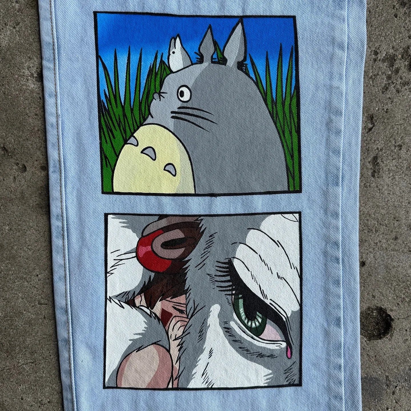 New Y2K Japanese Anime Cartoon Printing Men Loose Trend Jeans Street High Waist Women Pants Hip Hop Harajuku Men's Clothing