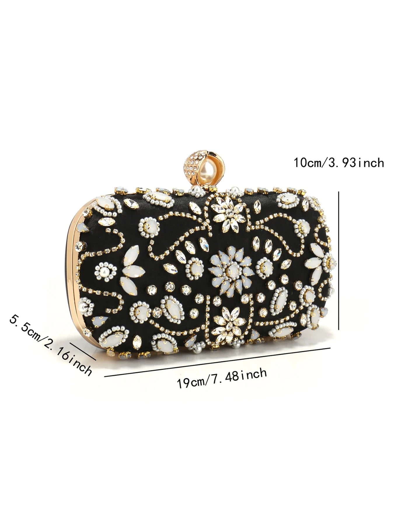 Diamonds Women Party Day Clutch Pearl Beading Wedding Evening Bags With Shoulder Chain Handbags Holder