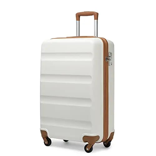 KONO Hardshell Case with 4 spinner wheels and number combination lock, light suitcase, hand luggage, 55/66/75 cm