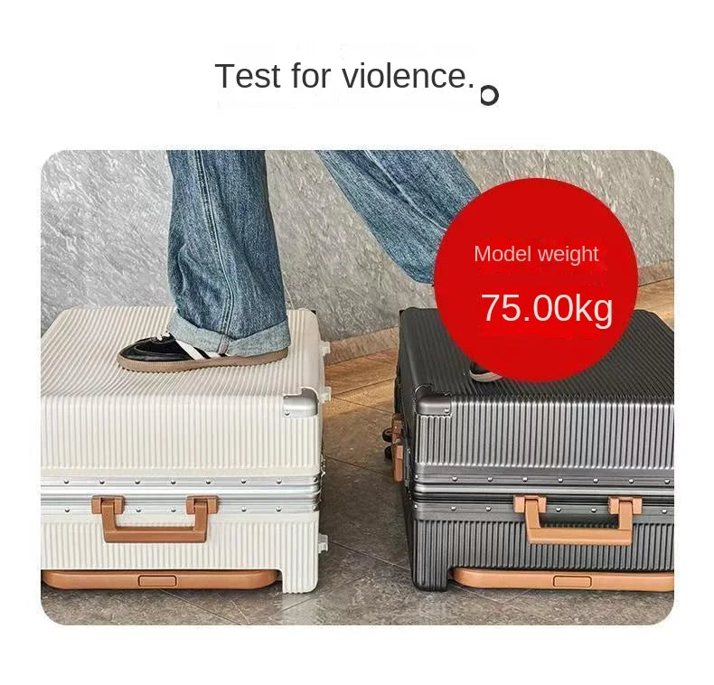 2025 New Wide Trolley Case Luggage Large Capacity 20/24/26 inch Plus Aluminium Frame ABS+PC Luggage Cabin Boarding Suitcase