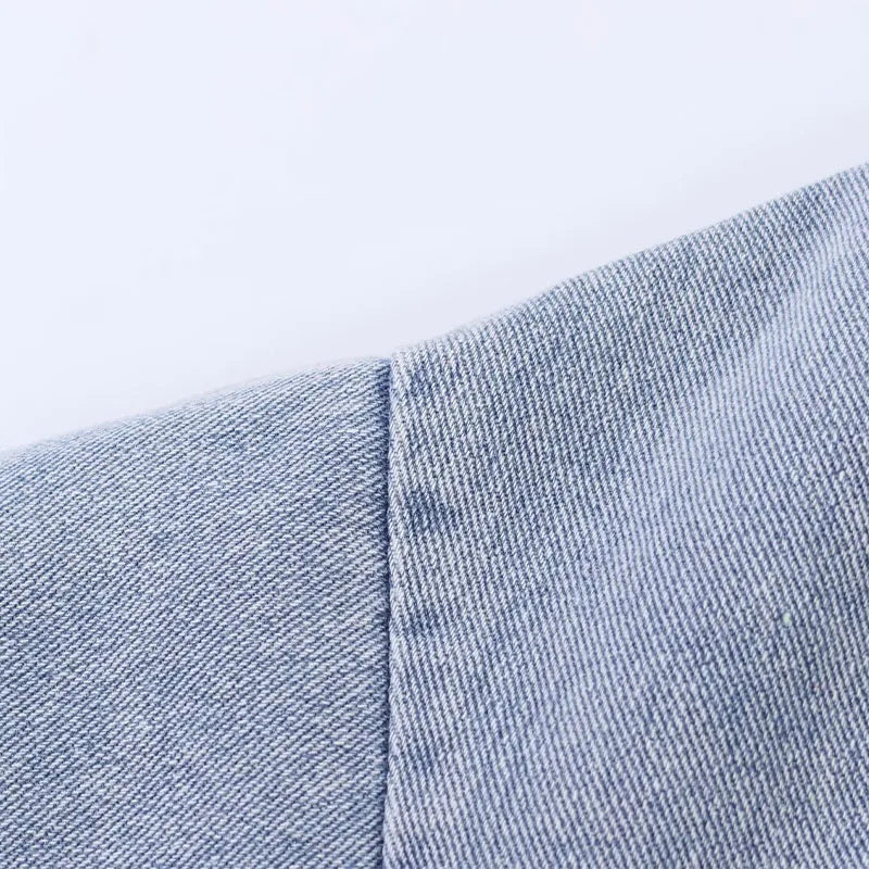UETEEY Fashionable Versatile Loose Long Sleeve Denim Jacket Women's Cross-Border  Street Style Thickened Zipper Closure