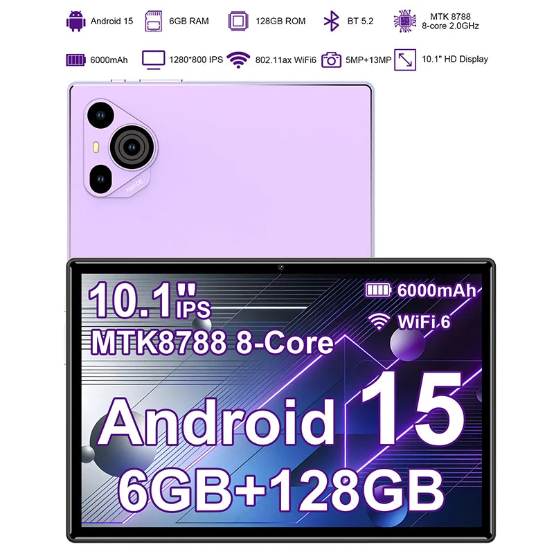 2026 New Google Pad 10.1 Inch Tablets Octa Core 6GB RAM 128GB ROM Dual 4G LTE 5G WiFi Android Tablet PC 6000mAh