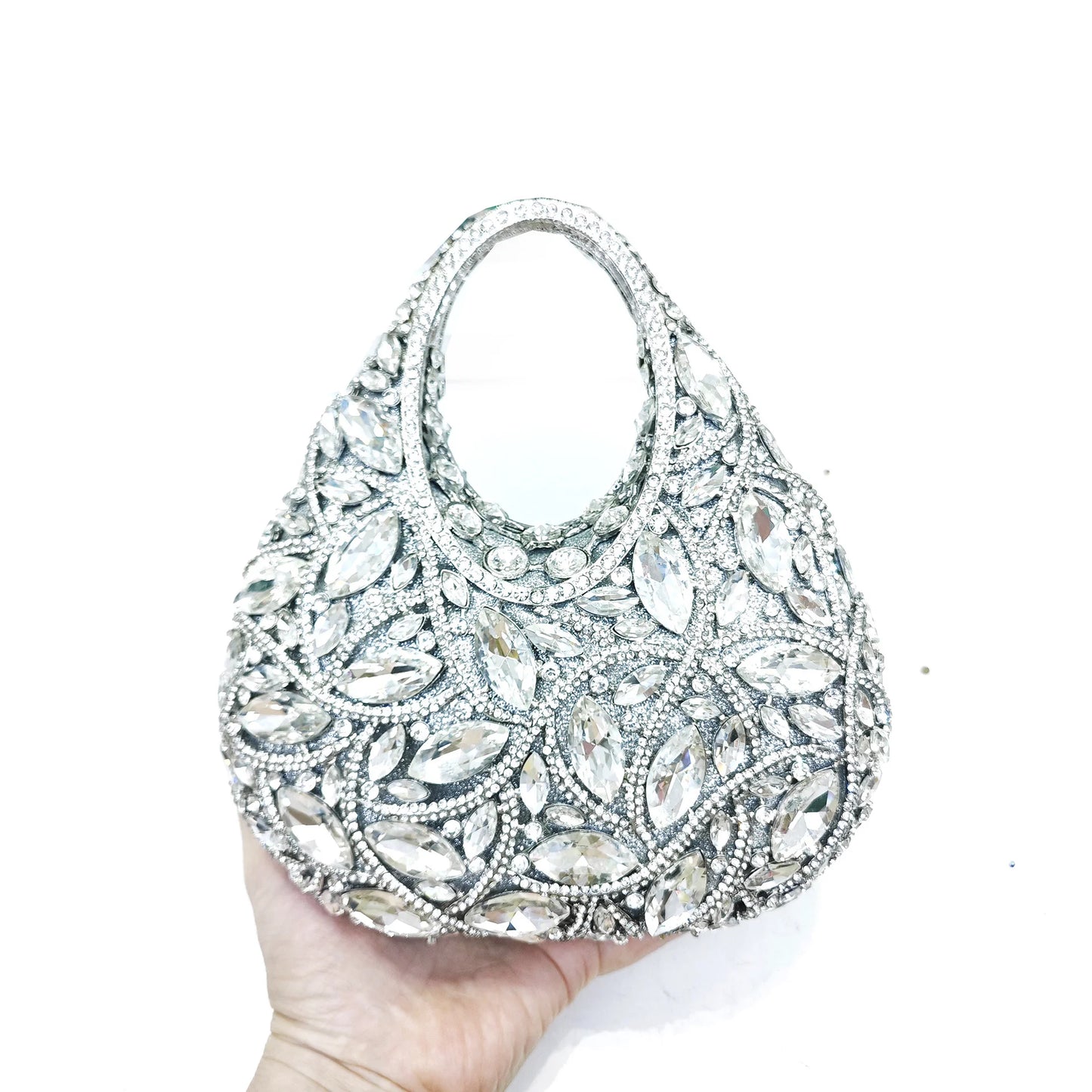 XIYUAN Women Red Rhinestone Evening Party Bags Fashion Shiny Diamond Handbag Wedding Bridal Clutches Gold Luxury Designer Purses