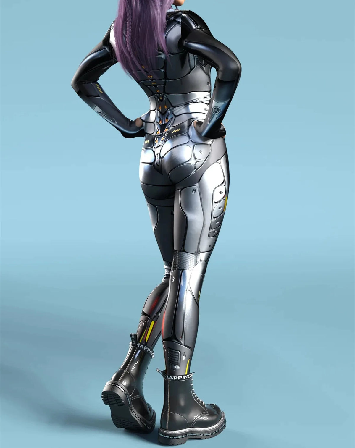 Women's Gothic Y2k Sexy Cool Dark Skull Suit Mechanical Armor Bodysuit Role Play Suit Robot Costume Party Performance Tights