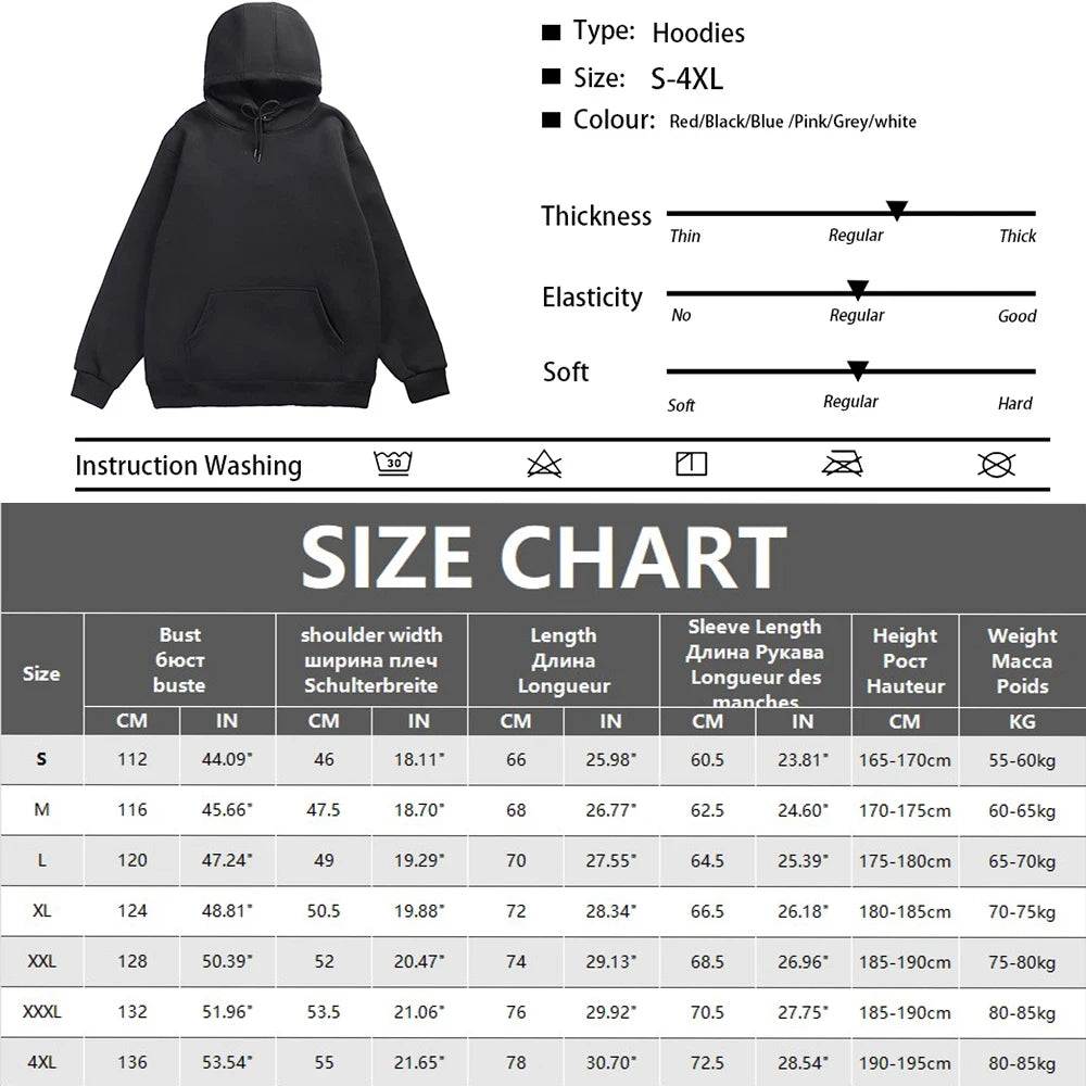 Spring Autumn Fashion Men's Women's Hoodie Casual Hoodies Pullovers Sweatshirts Men's Top Solid Color Hoodies Sweatshirt Male