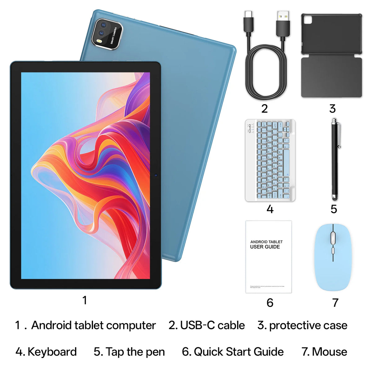 2026 Model Tablet | Brand New Android 16 | 10.0-inch Display | 12GB (3GB+9GB Virtual) RAM + 64GB ROM | Dual Cameras | 6,000mAh