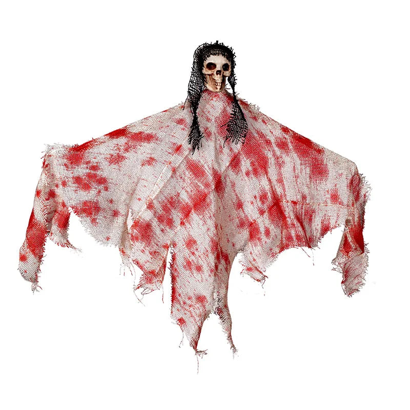 1/2/3PCS Halloween Scary Cloak Cape Costume Skull Zombie Prop for Adults Kid Cosplay Party Haunted House Outdoor Horror Supplies