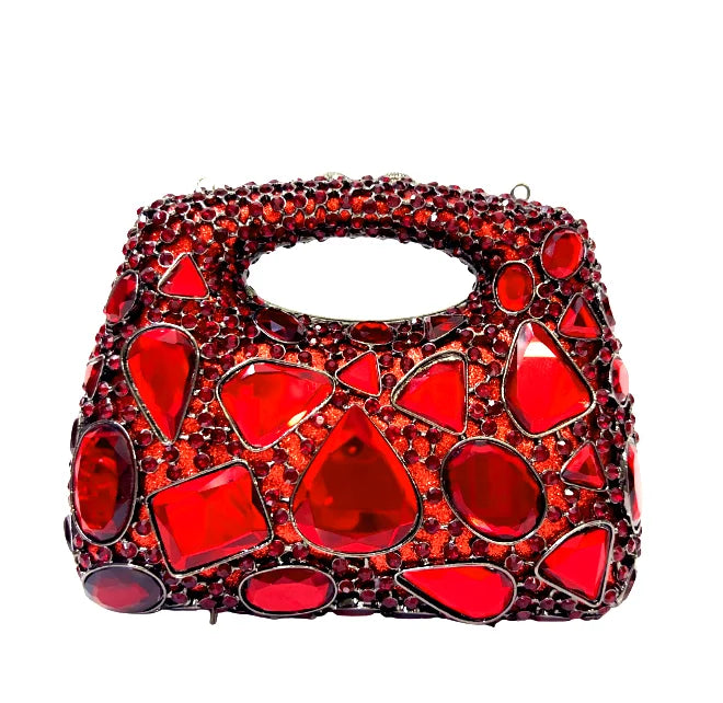 XIYUAN Crystal Clutch Purse Women Luxury Evening Bags Party Diamond Shoulder Bags Cocktail Rhinestone Handbags Golden Gem Purses