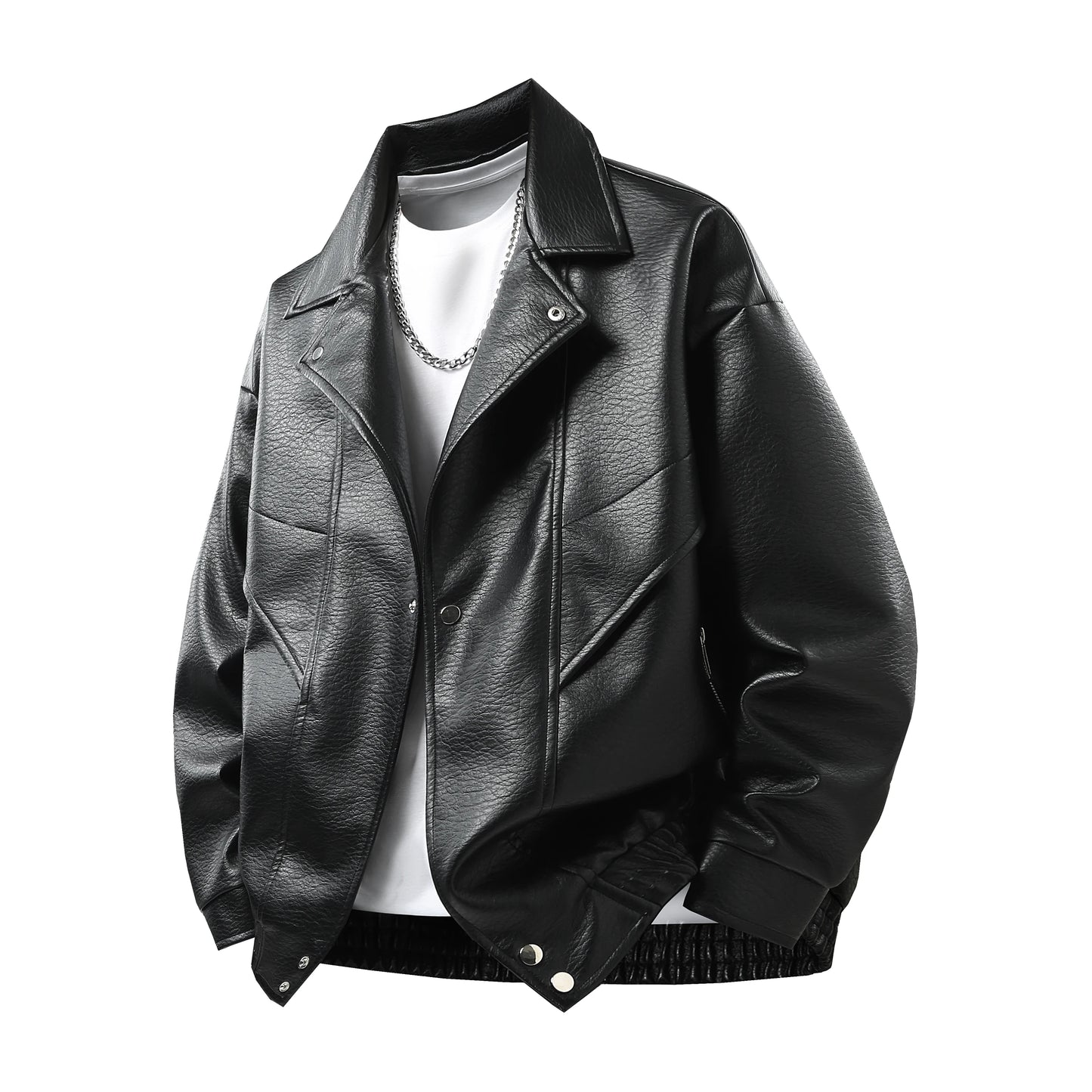Leather Jacket Autumn Winter Outdoor Comfortable Warm Breathable Men's Jacket Sports Fitness Running Leisure Handsome Imitation