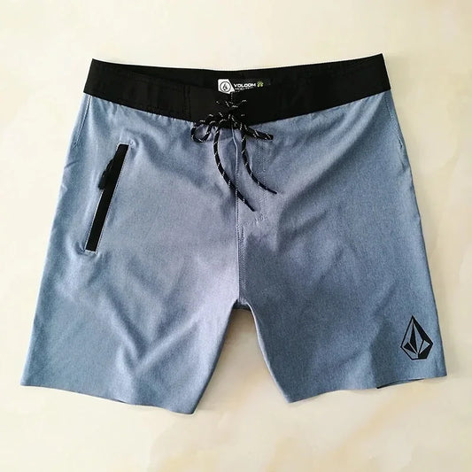 Pro Quick-dry Waterproof Board Shorts Laser  Lightweight Men's Boardshorts Spandex High Stretch Bermuda Brand Swim Trunks