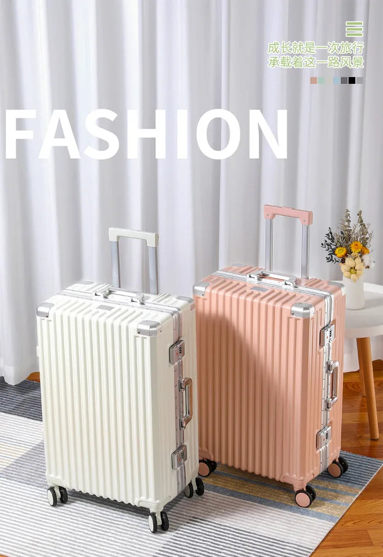 Carrier 28-inch Large-Capacity Suitcase Aluminum Frame Thickened Trolley Case Business Luggage Combination TSA Lock