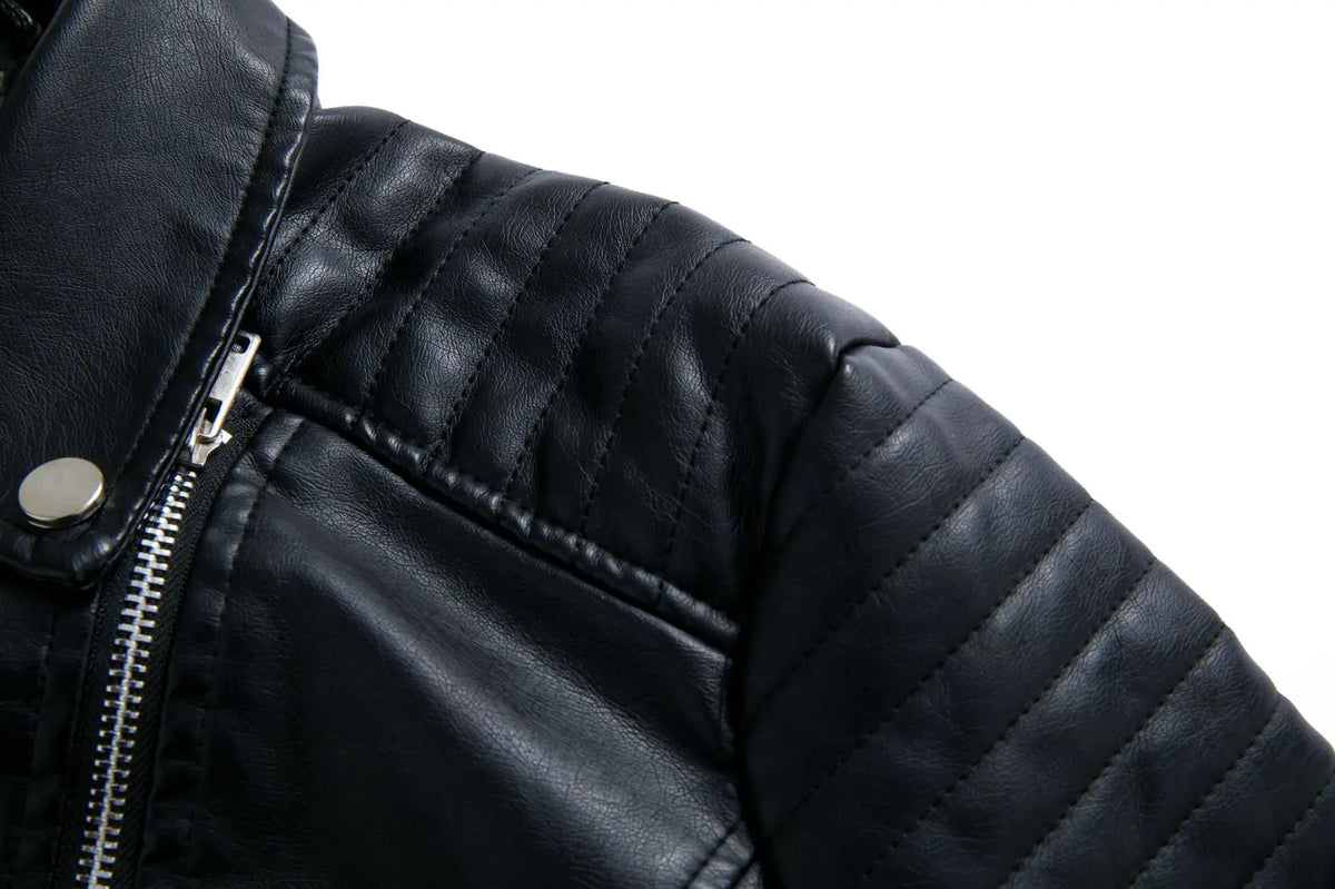 Spring and Autumn short women's leather jacket, Slim lapel biker suit, oblique zipper jacket women's coat