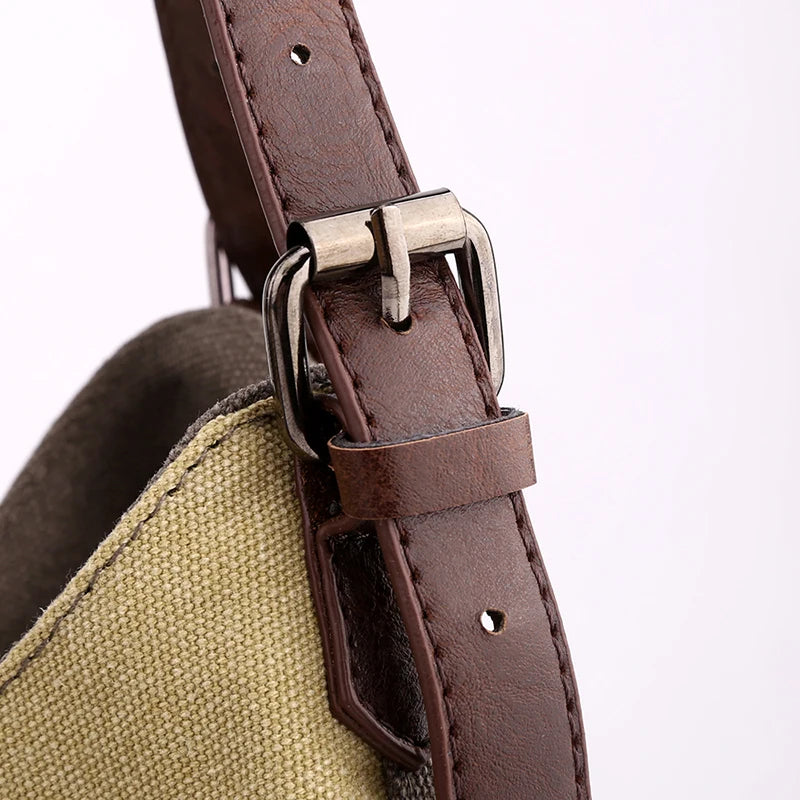 Canvas patchwork Female Top-Handle Bag Women Shoulder Bag Vintage Ladies Commuting Handbags