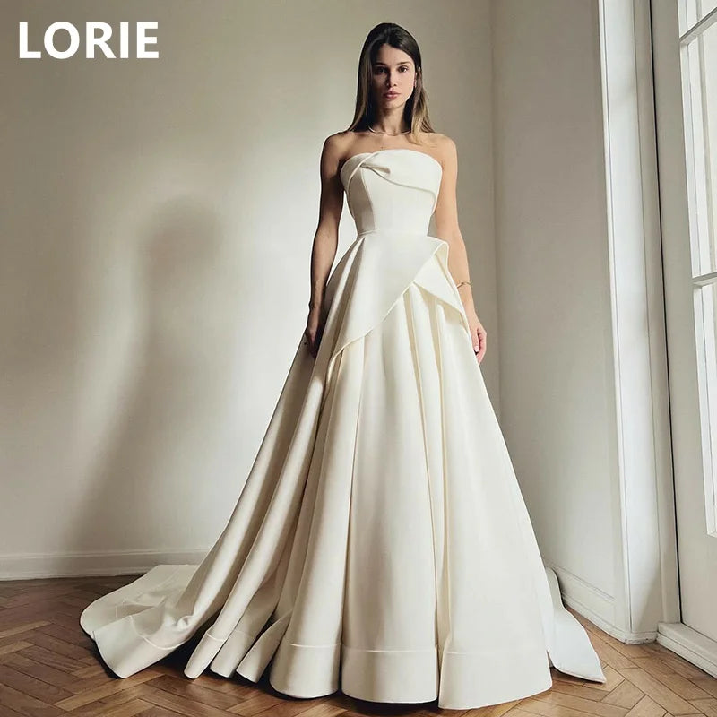 LORIE A-line Strapless Wedding Dress vestidos de novia فساتين سهرة Elegant Princess Wedding Gown Customized 2025